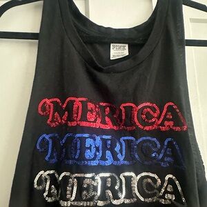 4th of July Victoria Secret PINK Loose America Tank from 4th of July worn once
